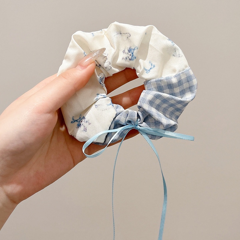 Women's Sweet Bun Scrunchie Hair Tie Multi-layer Lace Knit Cloth