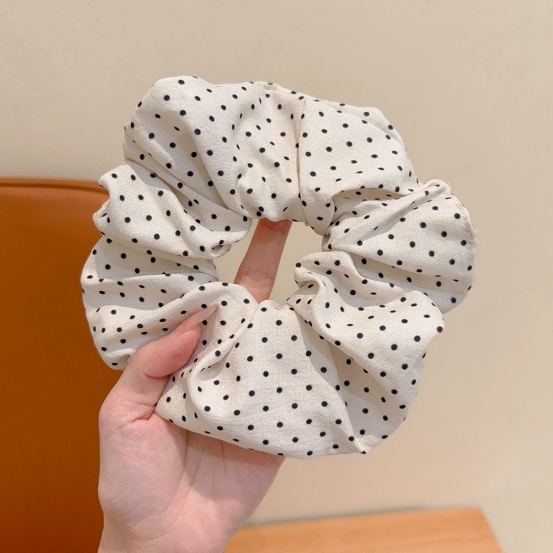 Women Daily Oversized High Elastic Lace Hair Scrunchie Elegant Floral