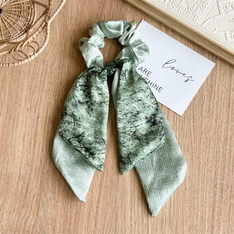 Women's Casual Satin Bow Hair Tie Elegant Butterfly Horse Print