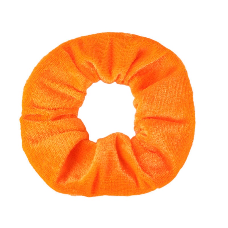 Ladies Winter Gold Velvet Bun Hair Scrunchies Ethnic Plaid Pattern