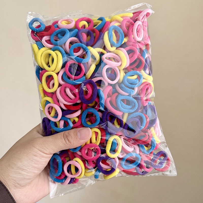 Baby Girls Cute Small Seamless Cloth Towel Hair Rings Daily Colorful