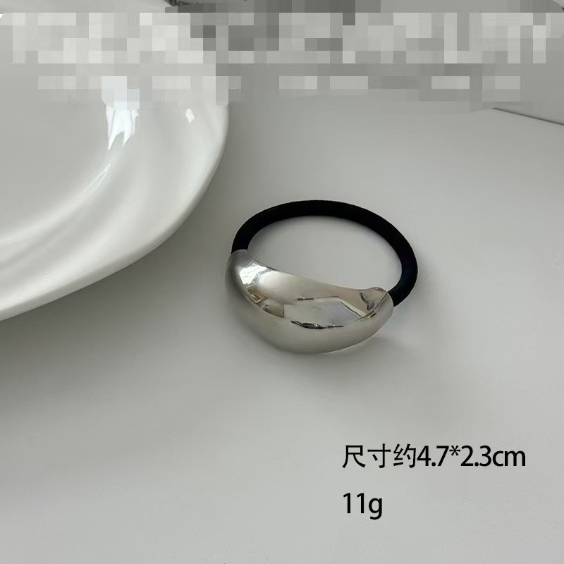 Women's Smooth Alloy Arc Ponytail Holder Minimalist Metallic