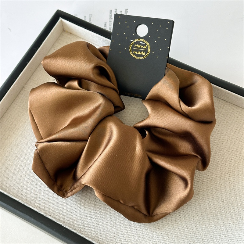 Women's Classic Satin Hair Tie for Daily Holiday Wear Solid Color