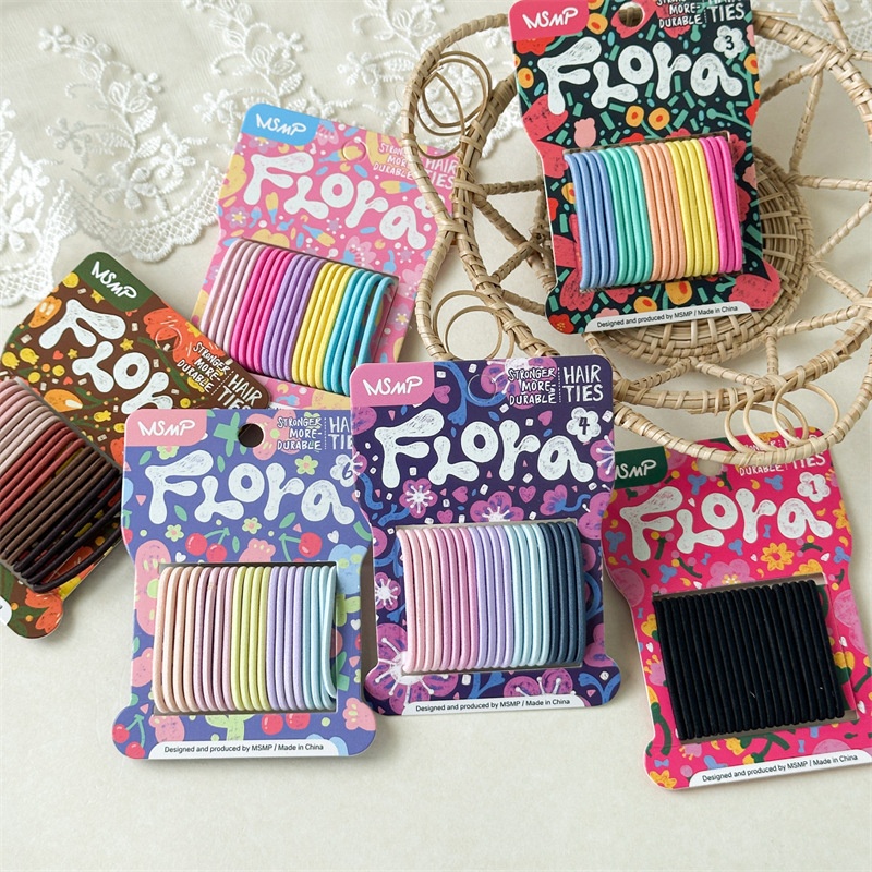 Women's Soft Material Quick Styling No Damage Elastic Hair Bands Colorful