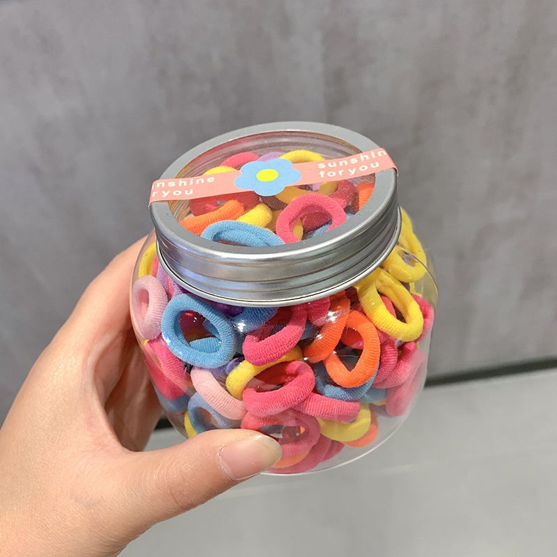 Girls High Elastic Seamless Hair Ties Nylon Towel Ring Rubber Bands