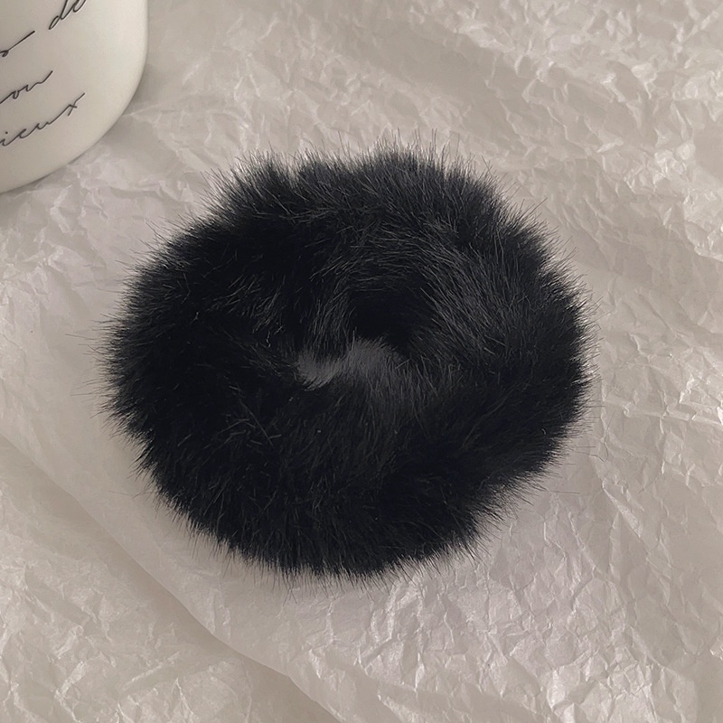 Women's Soft Plush Hair Tie Solid Color Autumn Winter Daily Scrunchie