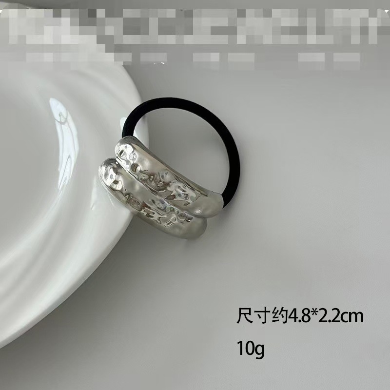 Women's Smooth Alloy Arc Ponytail Holder Minimalist Metallic