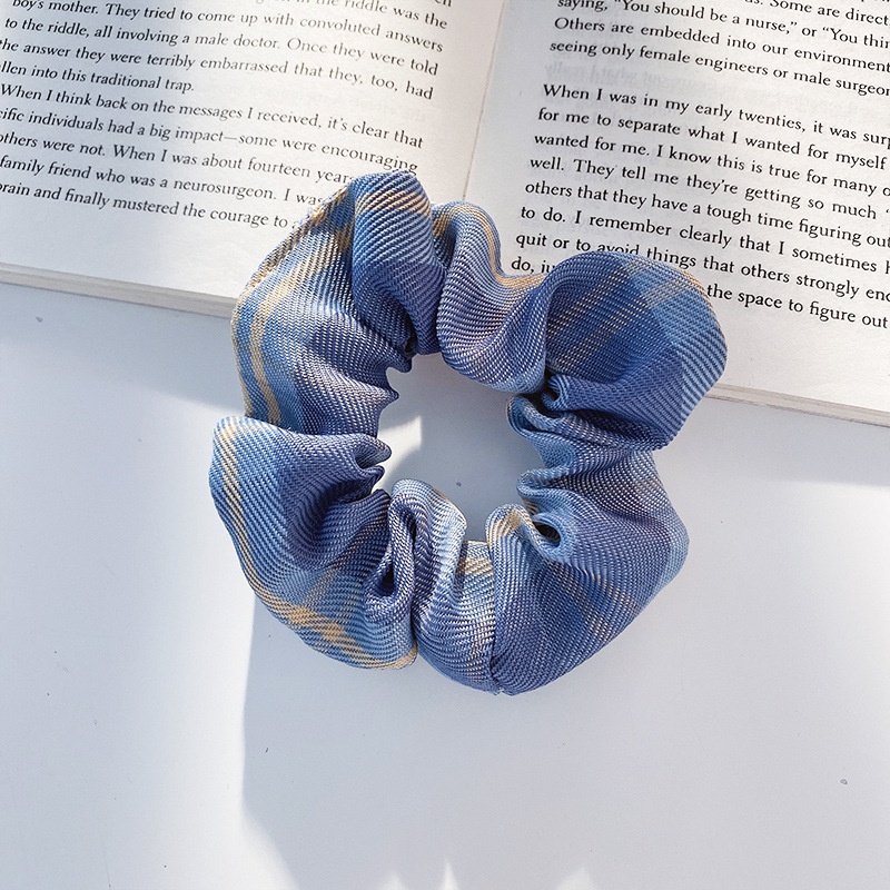 Women Daily Oversized High Elastic Lace Hair Scrunchie Elegant Floral