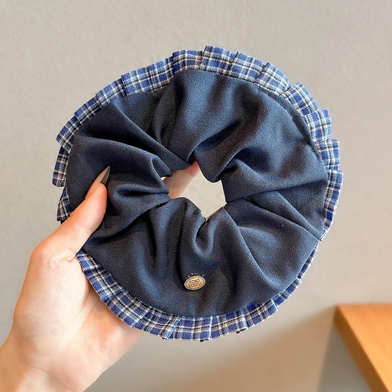 Women's Cloth Lace Scarf Scrunchie Daily Hair Tie Spring Tulip Floral