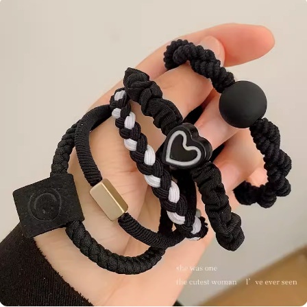 Women's High Stretch Rubber Daily Ponytail Hair Ring Simple Solid