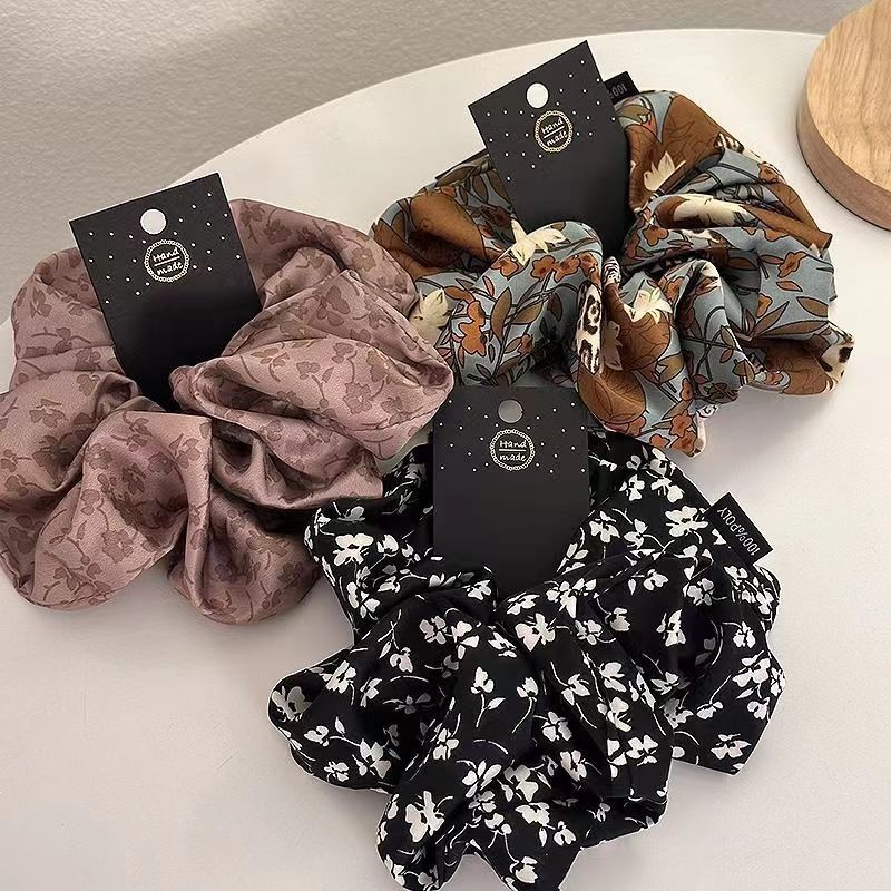 Women's Flower Hair Tie Sweet Street Style Grey Pink Floral Pattern