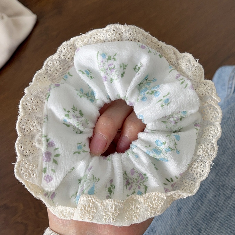 Women's Sweet Holiday Cloth Hair Tie Floral Butterfly Bowknot