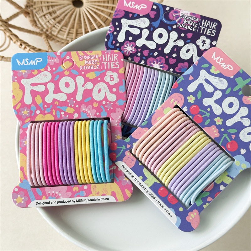 Women's Soft Material Quick Styling No Damage Elastic Hair Bands Colorful