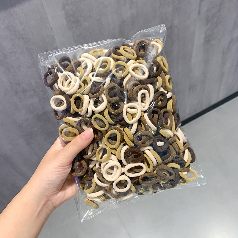 Girls High Elastic Seamless Hair Ties Nylon Towel Ring Rubber Bands