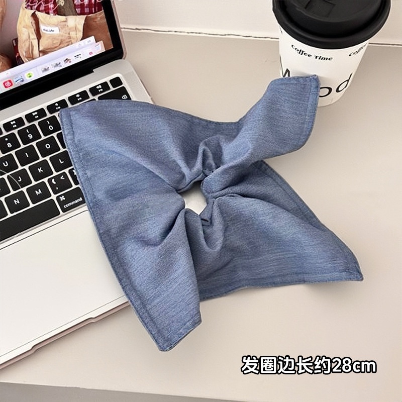 Women Daily Oversized High Elastic Lace Hair Scrunchie Elegant Floral