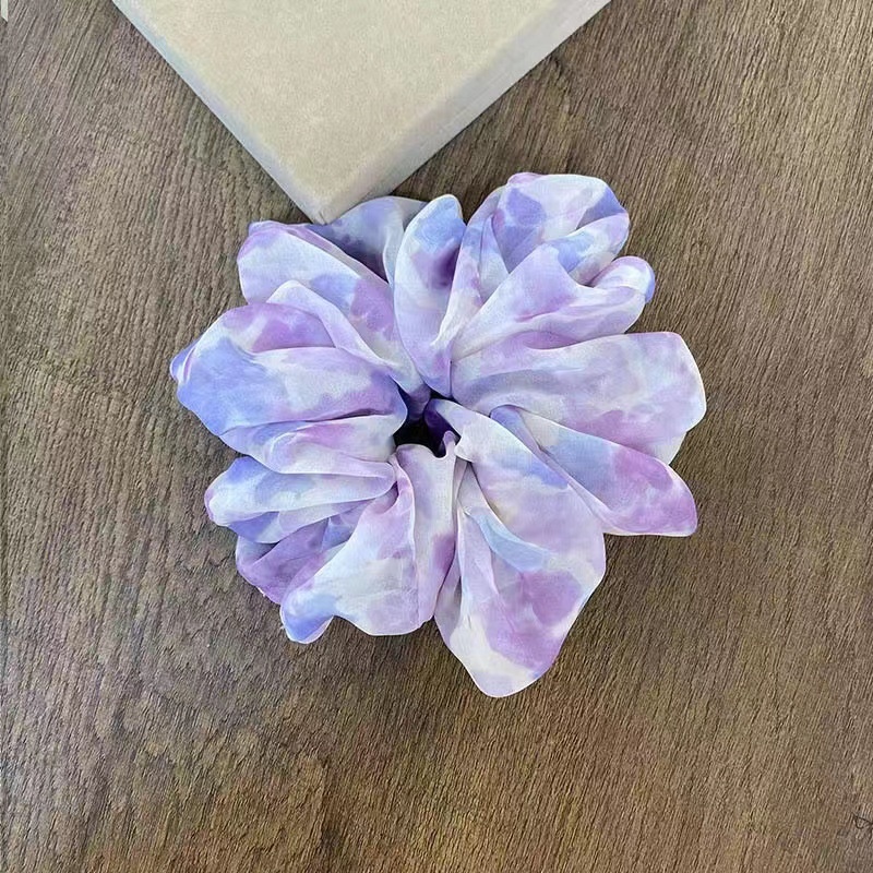 Women's Elegant Pastoral Ditsy Floral Gauze Hair Tie Summer Holiday Scrunchie