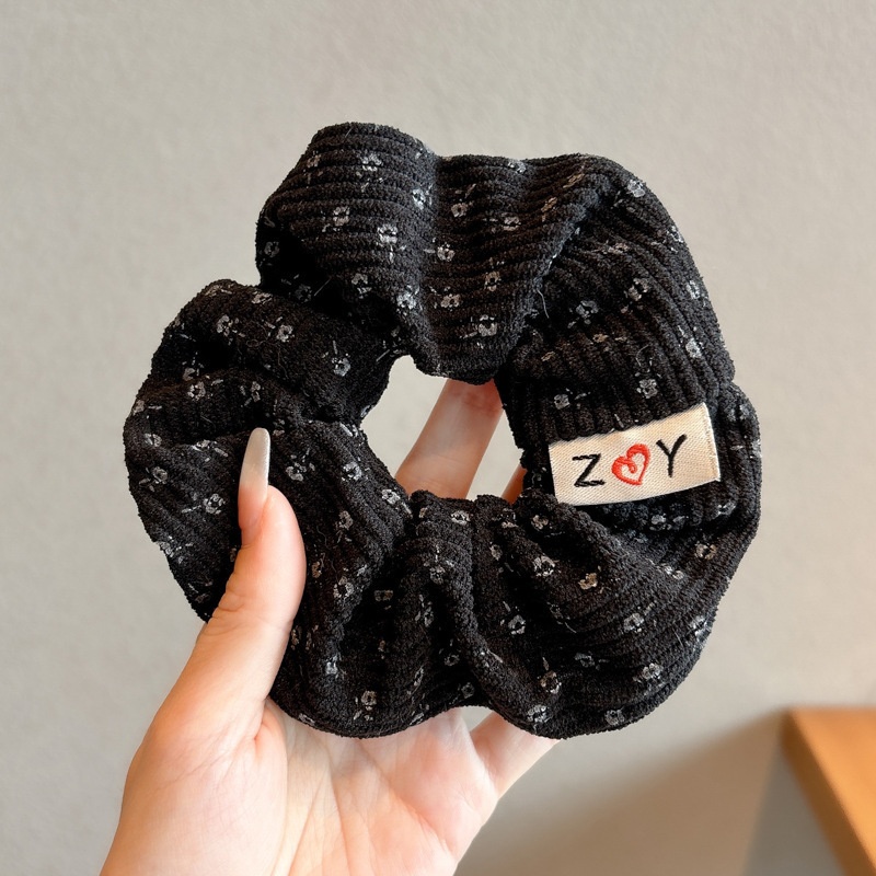 Women Daily Oversized High Elastic Lace Hair Scrunchie Elegant Floral