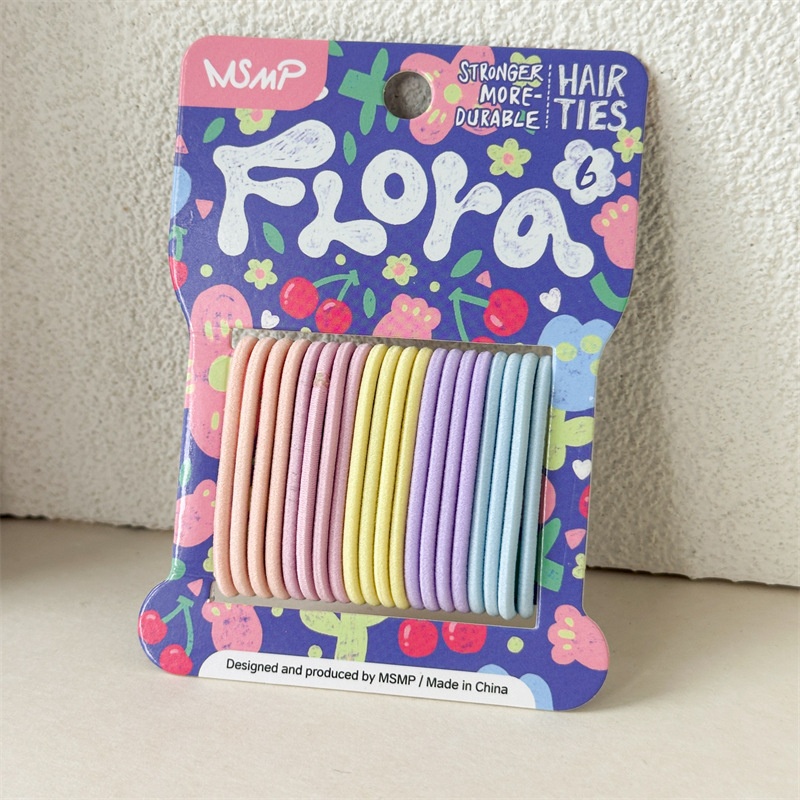 Women's Soft Material Quick Styling No Damage Elastic Hair Bands Colorful