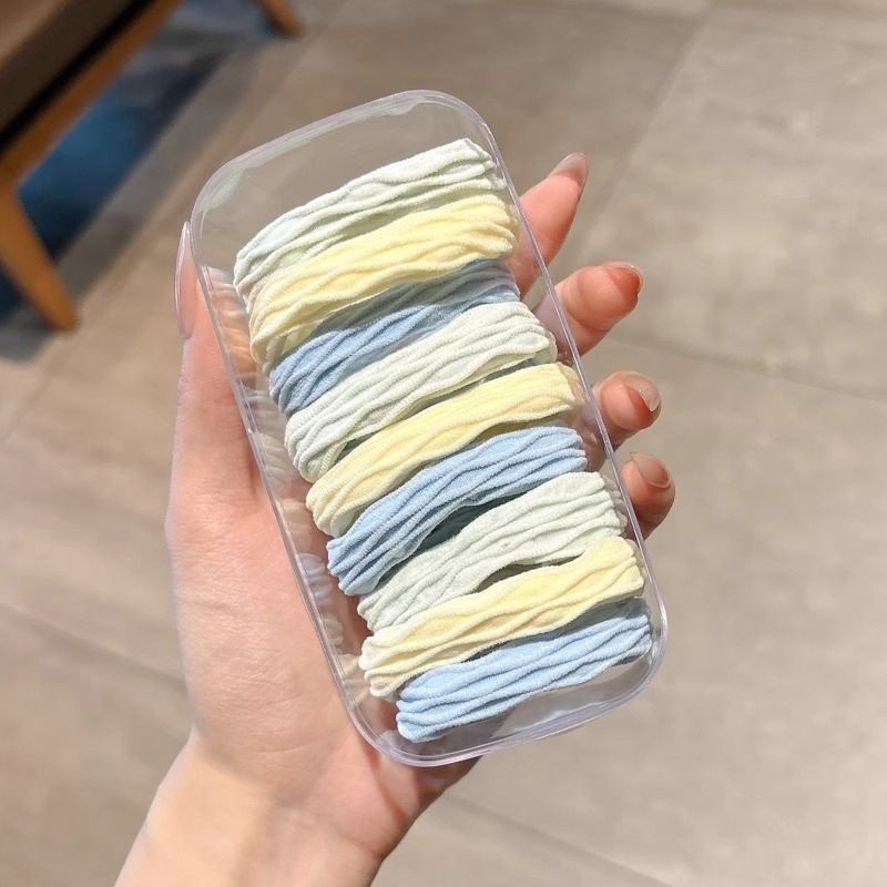 Girls Seamless High Elastic Ponytail Hair Ties Rubber Bands Pink Mixed