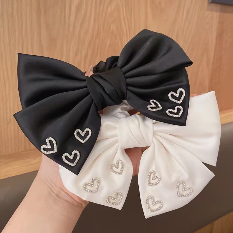 Women's Daily Rhinestone Inlay Cloth Hair Tie Classic Bow Knot