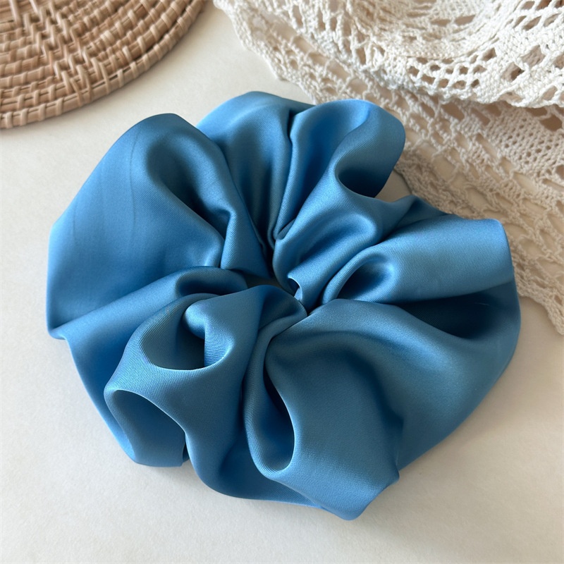 Women's Premium Satin Large Hair Bands Autumn Winter Solid Color