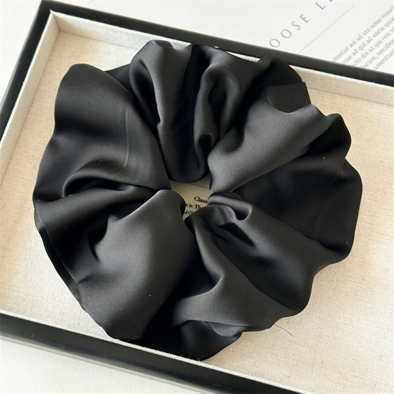 Women's Premium Satin Large Hair Bands Autumn Winter Solid Color