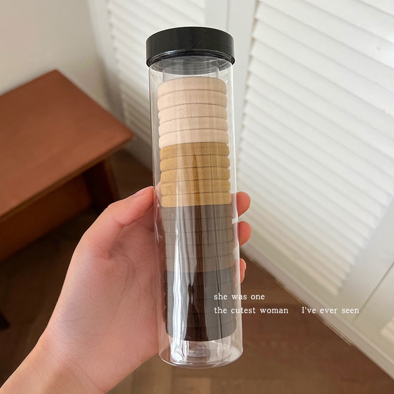 Women High Elastic Cloth Hair Tie No Damage Ponytail Ring Candy Color