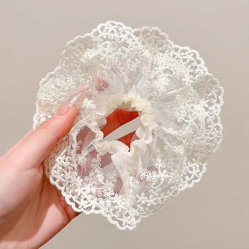 Women's French Retro Satin Scrunchie All-match Hair Tie Polka Dot