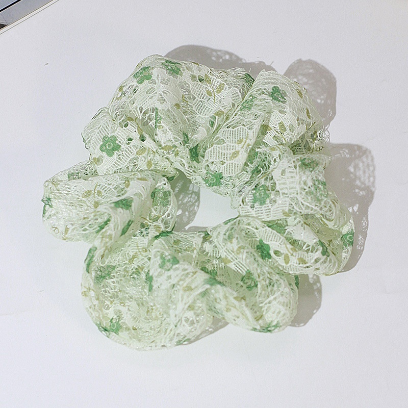 Women's Daily Summer Korean Pleated Lace Hair Tie Color Block