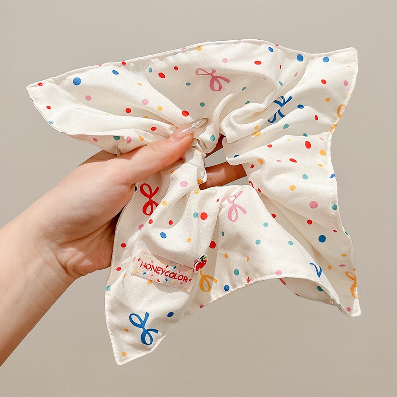 Women's French Retro Satin Scrunchie All-match Hair Tie Polka Dot