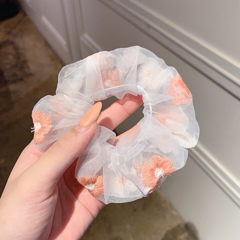 Women's Daily Damage-Free Fabric Hair Tie Floral Polka Dots Bow