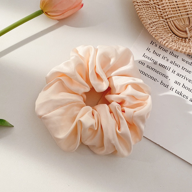 Women Daily Oversized High Elastic Lace Hair Scrunchie Elegant Floral