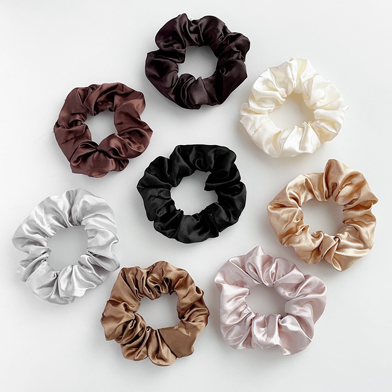 Women's Retro Satin Daily Holiday Hair Tie Scrunchie Solid Color