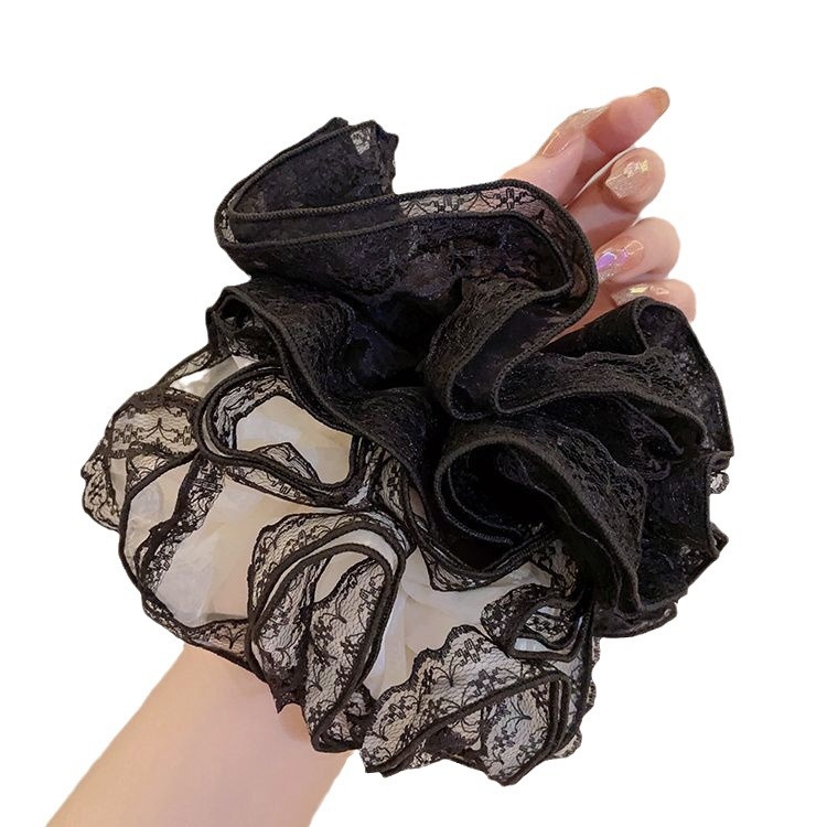 Women's Classic Lace Hair Tie For Daily And Holiday Solid Color