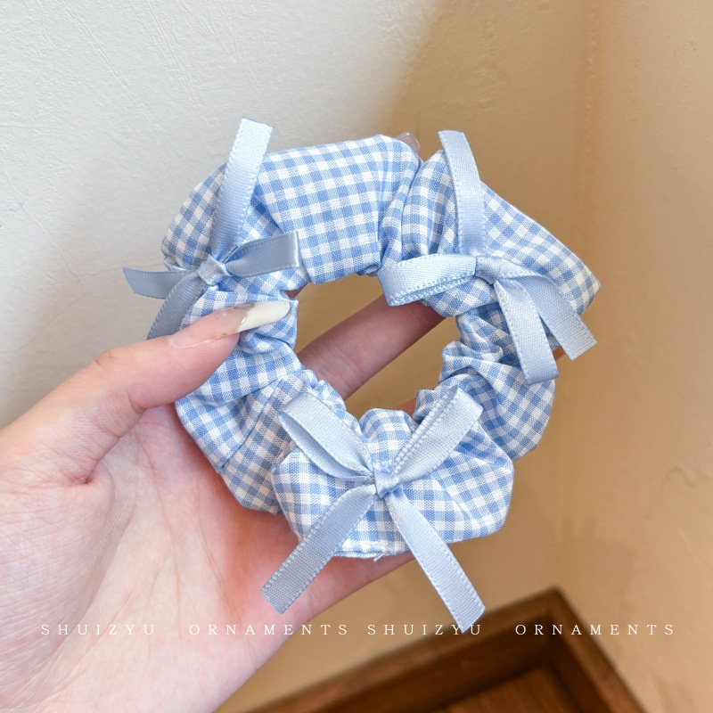 Women's Cloth Lace Scarf Scrunchie Daily Hair Tie Spring Tulip Floral