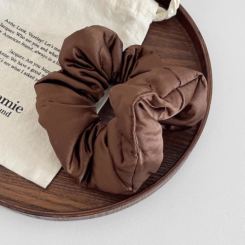 Women Daily Oversized High Elastic Lace Hair Scrunchie Elegant Floral