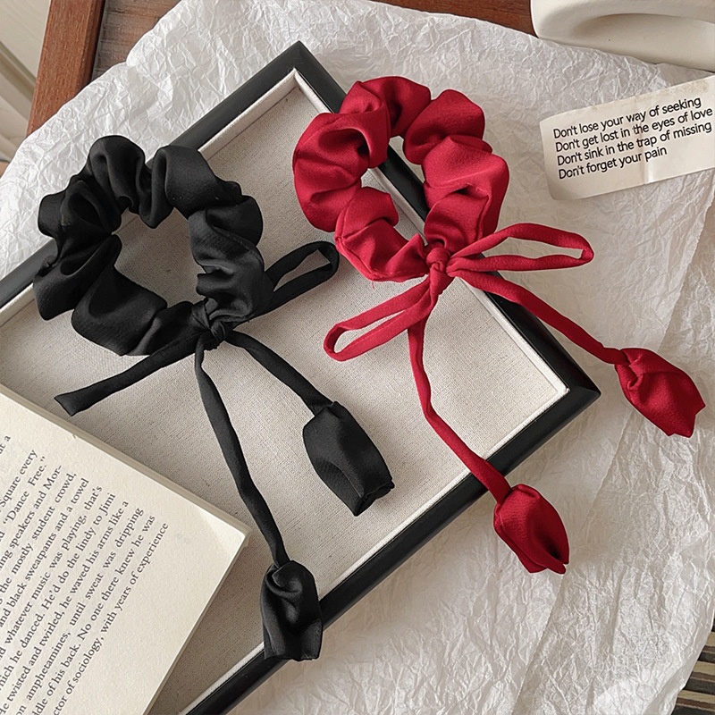 Women's Sweet Daily Fabric Hair Scrunchie Solid Color Flower