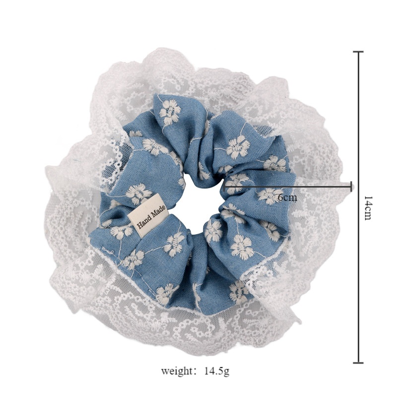 Women's Casual Daily Lace Scrunchie Hair Tie Classic Floral Cloth