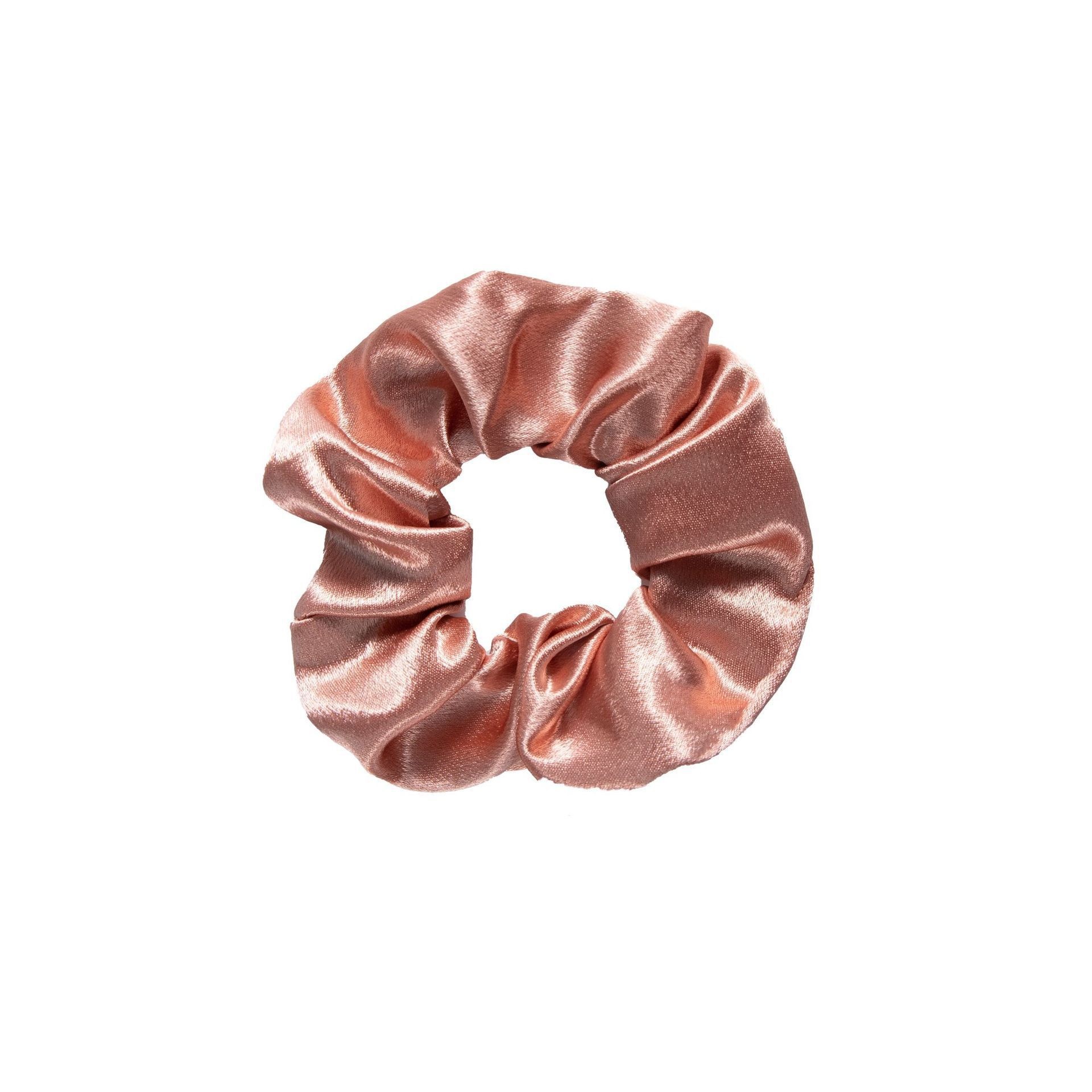 Women's Simple Retro Crystal Satin Scrunchie Hair Tie Solid Color