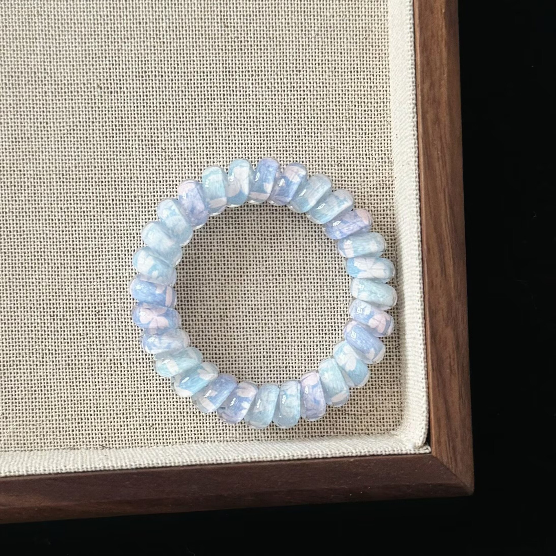 Girls Simple Telephone Cord Ponytail Hair Ties Summer Fresh Jelly Color