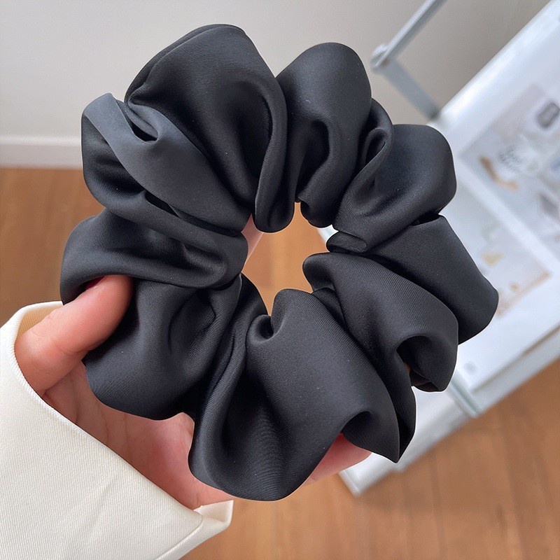 Women Spring Summer Cloth Hair Scrunchie Tie Romantic Polka Dot Lace