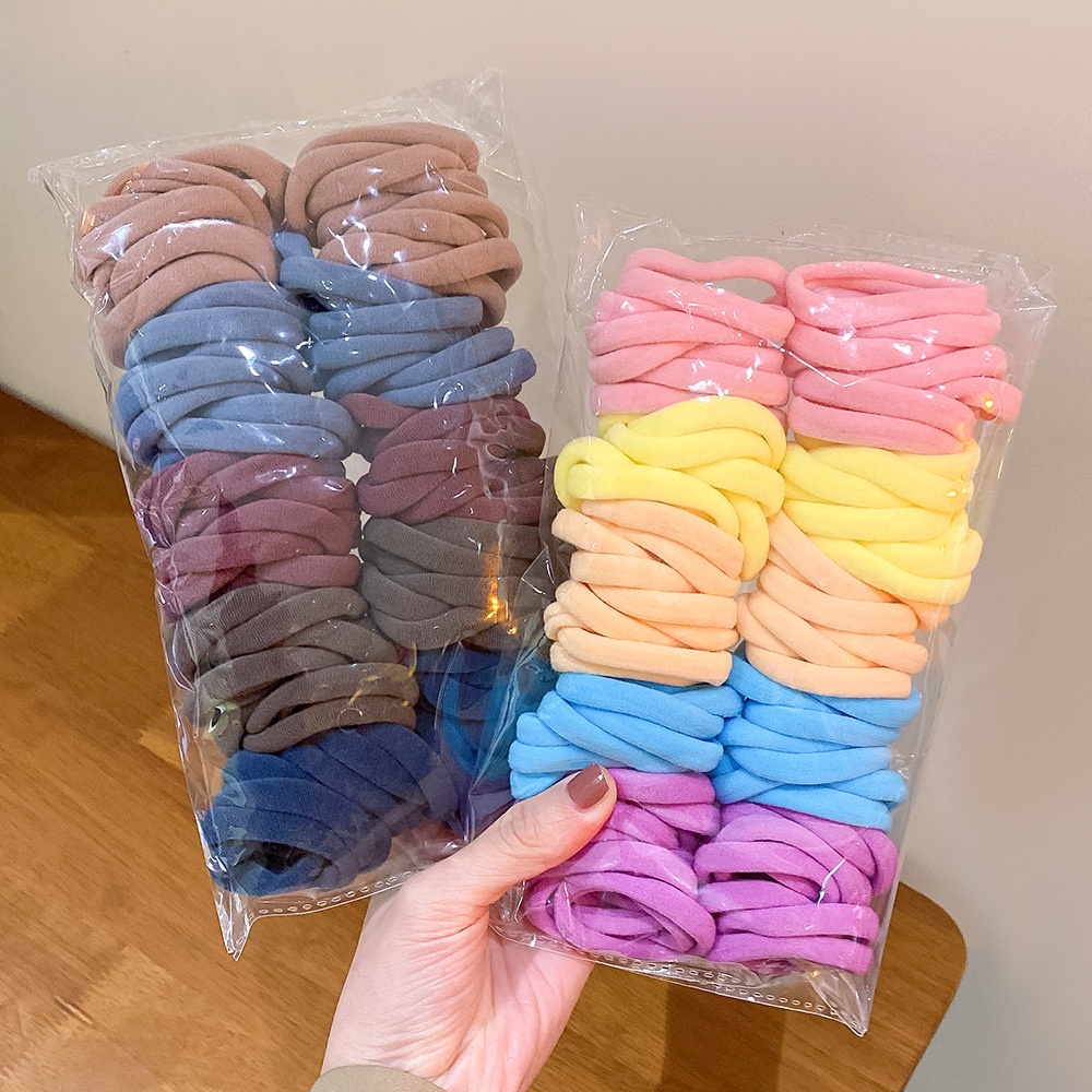 Women's 5.5cm Thick High Elastic Towel Hair Tie Basic Solid Color