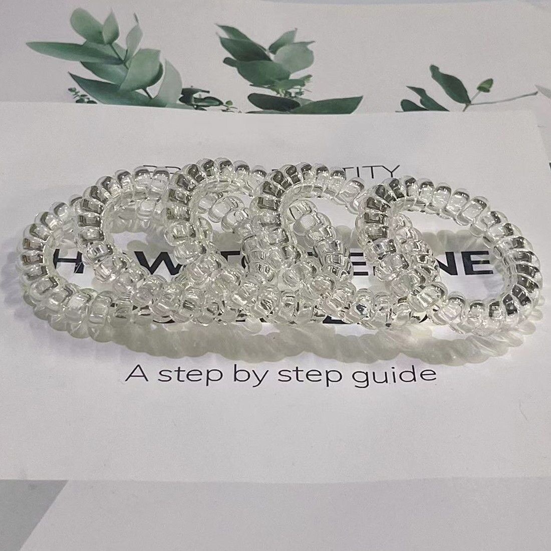 Girls Sweet Traceless Spiral Telephone Wire Hair Ties Candy Color