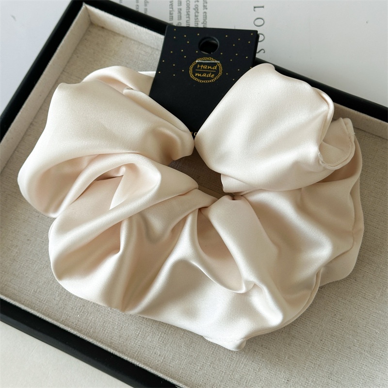 Women's Classic Satin Hair Tie for Daily Holiday Wear Solid Color