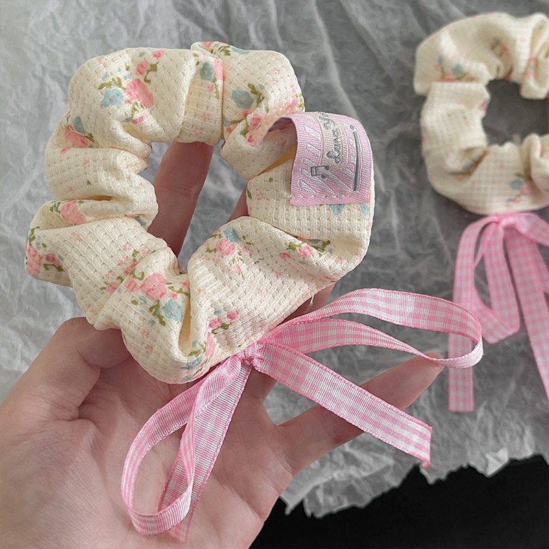 Women's Sweet Holiday Cloth Hair Tie Floral Butterfly Bowknot