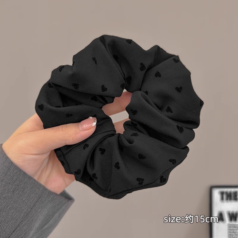 Women Daily Oversized High Elastic Lace Hair Scrunchie Elegant Floral