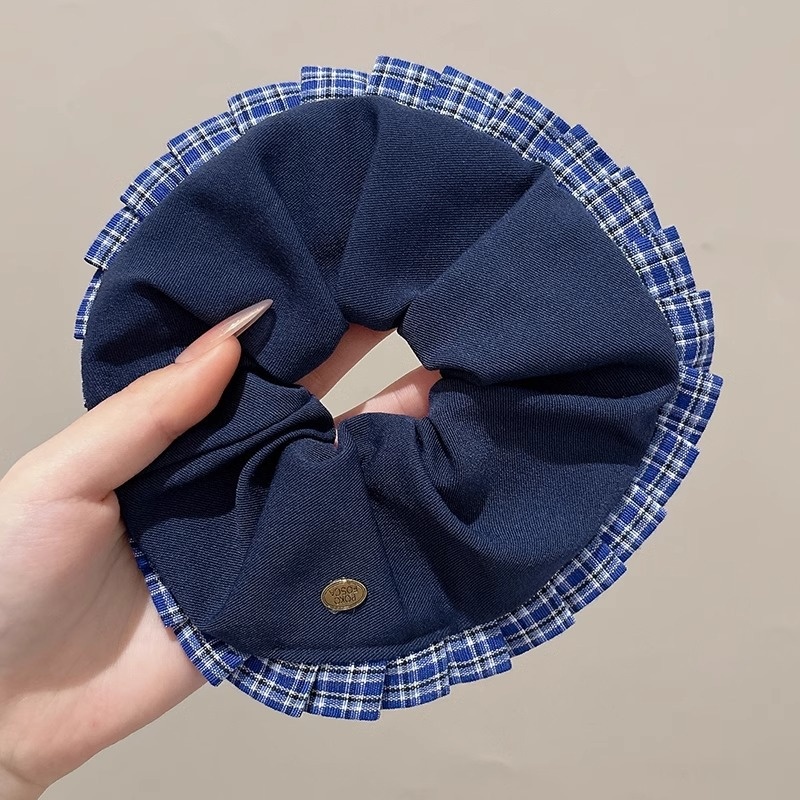 Women's Sweet Bun Scrunchie Hair Tie Multi-layer Lace Knit Cloth