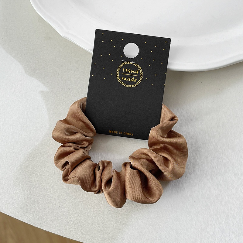 Women's Retro Silk Satin Daily Travel Hair Scrunchie Solid Color
