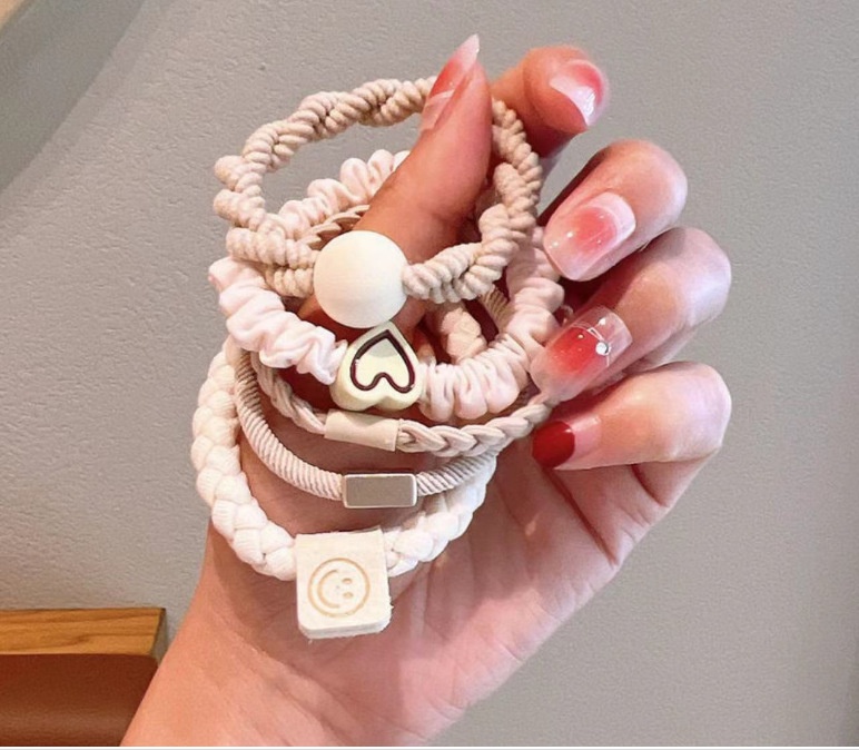 Women's High Stretch Rubber Daily Ponytail Hair Ring Simple Solid