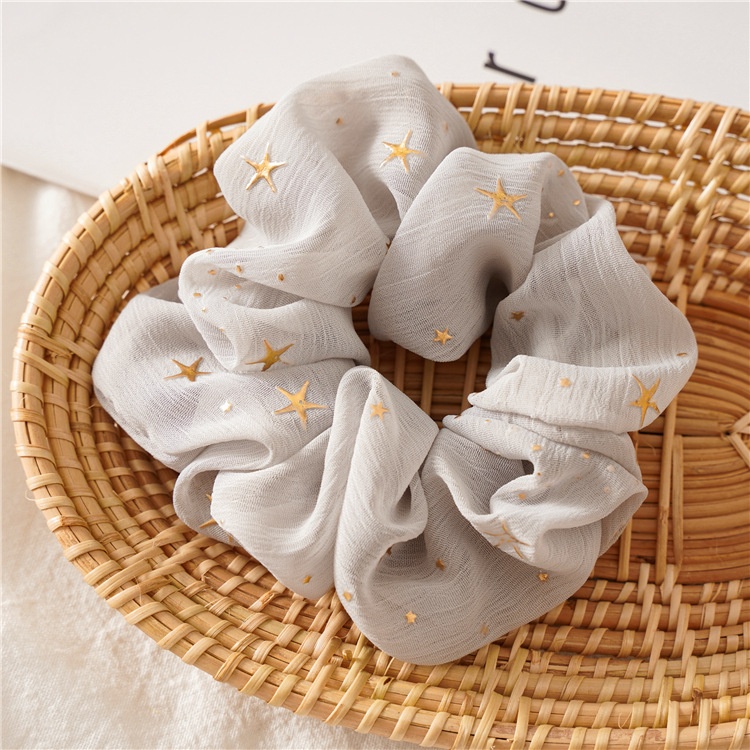 Women's Daily Handmade Cloth Hair Scrunchie Star Pattern